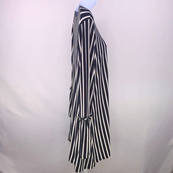 Mishca Top Womens XL Embroidered Floral Striped Bell Sleeve Lagenlook Artsy - Picture 9 of 11